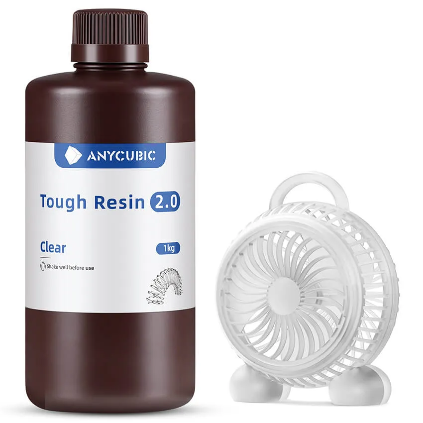 Фотополимерная смола Anycubic Flexible Tough Resin 2.0, черная (1 кг)