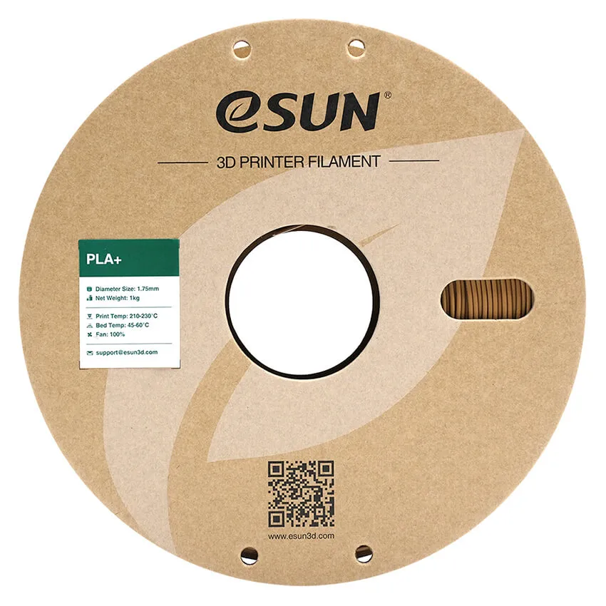 Катушка PLA+ пластика ESUN 1.75 мм 1кг., светло-коричневая (PLA+175C1/PLA+175Q-C1P1)