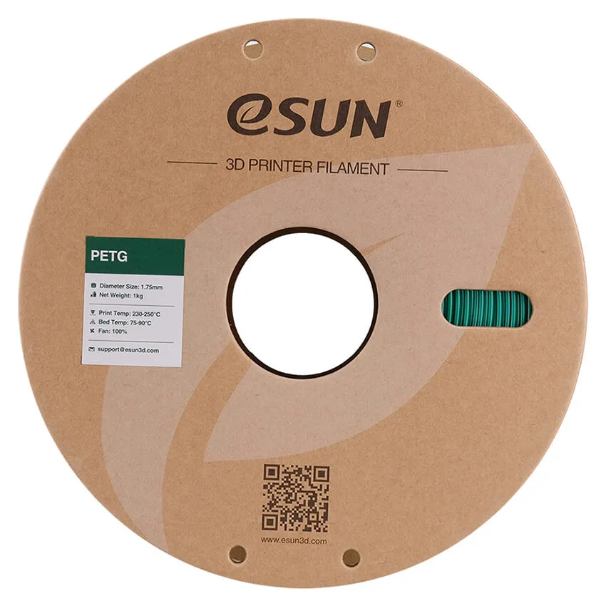 Катушка PETG-пластика ESUN 1.75 мм 1кг, зелёная (PETG175SG1/PETG175G1P1)