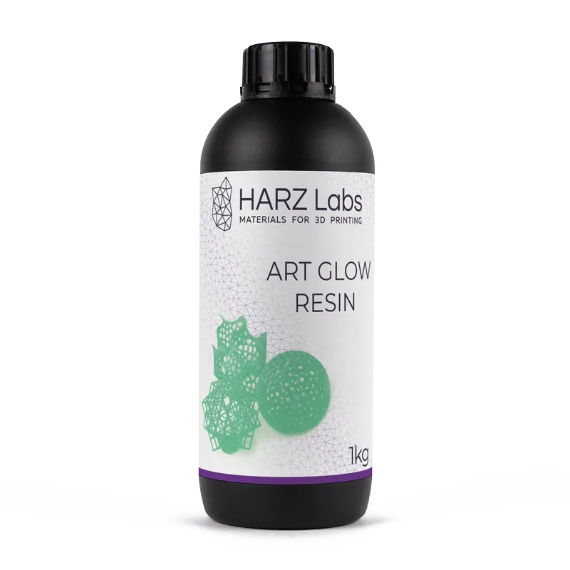 Фотополимер HARZ Labs ART Glow Resin, светящийся зеленый (1 кг)