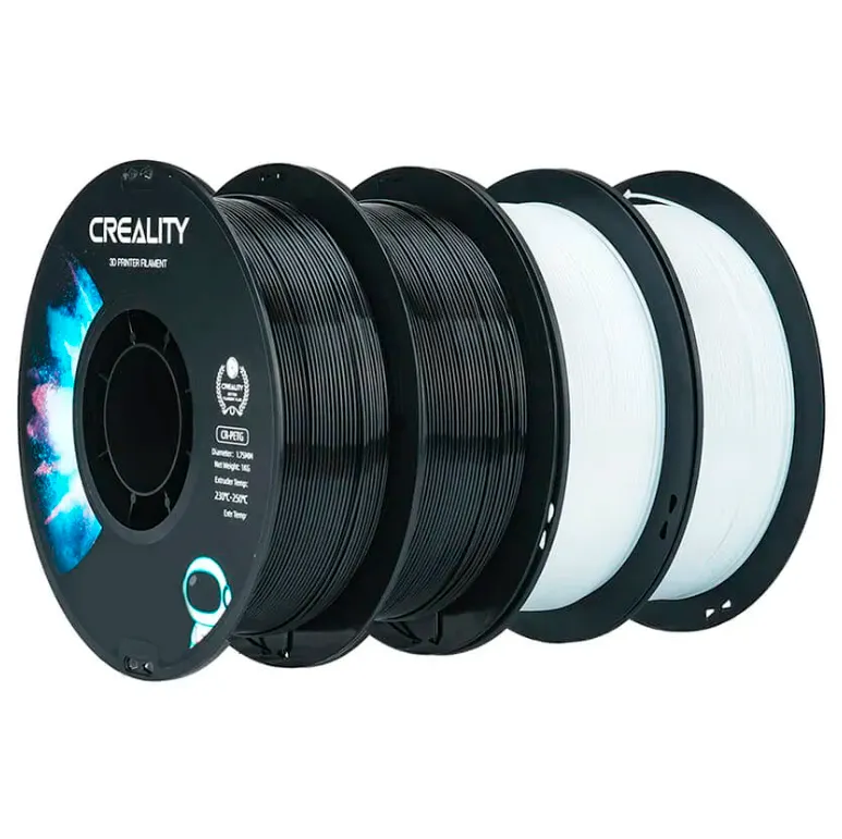 Набор CR-PETG-пластика Creality 1.75 мм 4кг, (белая 2шт + черная 2шт) (3301030079)