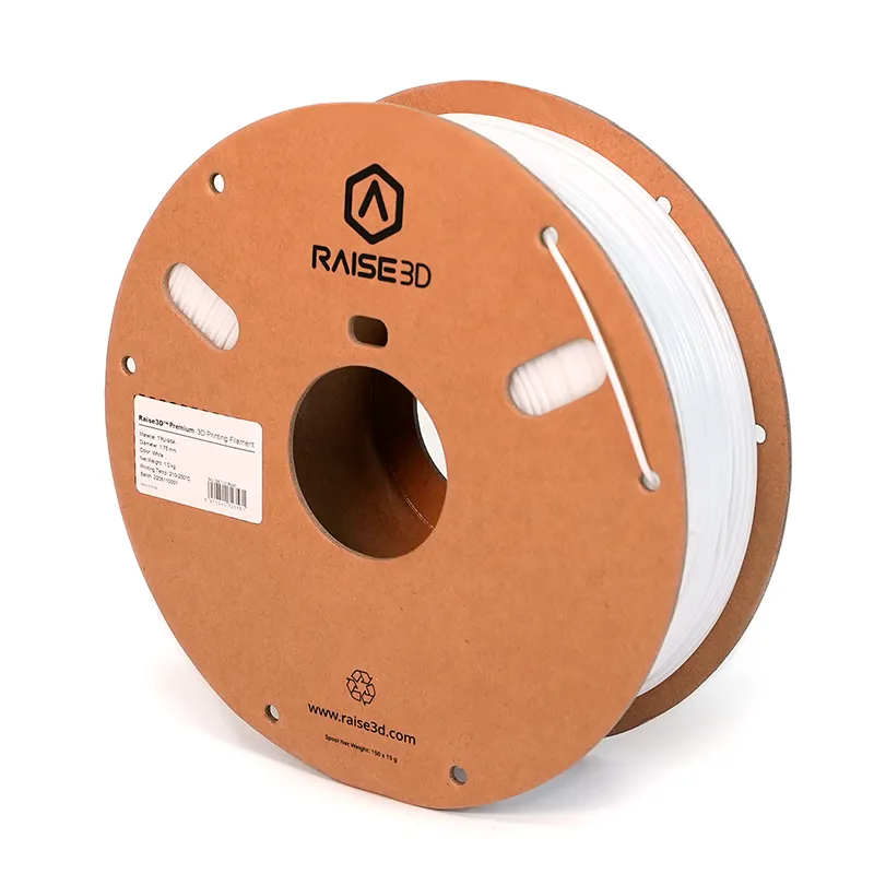Катушка пластика TPU-95A Raise3D Premium, 1.75 мм, 1 кг, белая