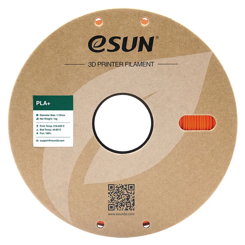 Катушка PLA+ пластика ESUN 1.75 мм 1кг., оранжевая (PLA+175O1/PLA+175O1P1)