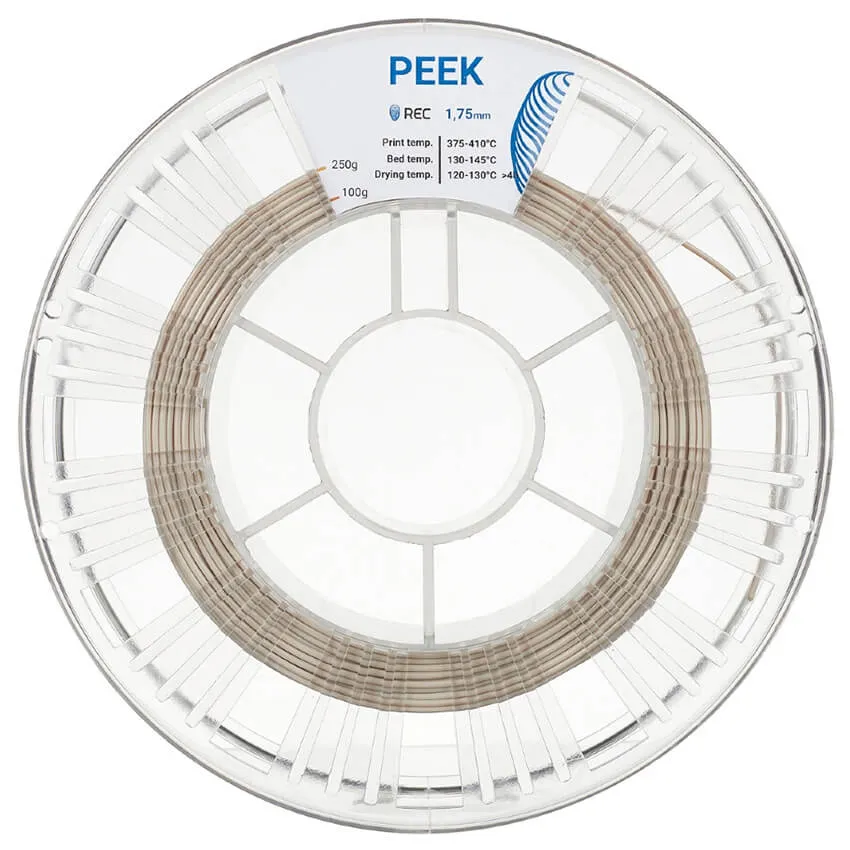 Катушка пластика REC PEEK 1.75мм 0.25 кг, натуральная