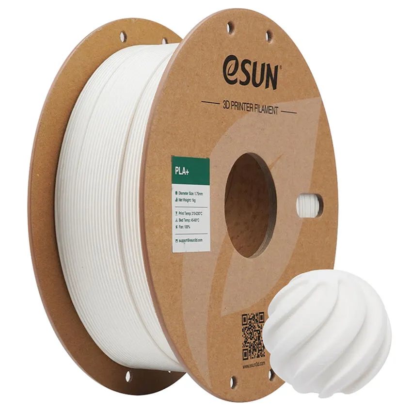 Катушка PLA+ пластика ESUN 1.75 мм 1кг., молочно-белая