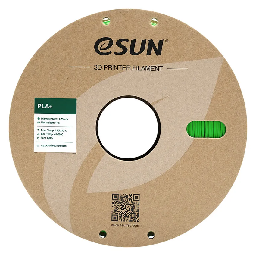Катушка PLA+ пластика ESUN 1.75 мм 1кг., светло-зеленая (PLA+175V1/PLA+175O-V1P1)