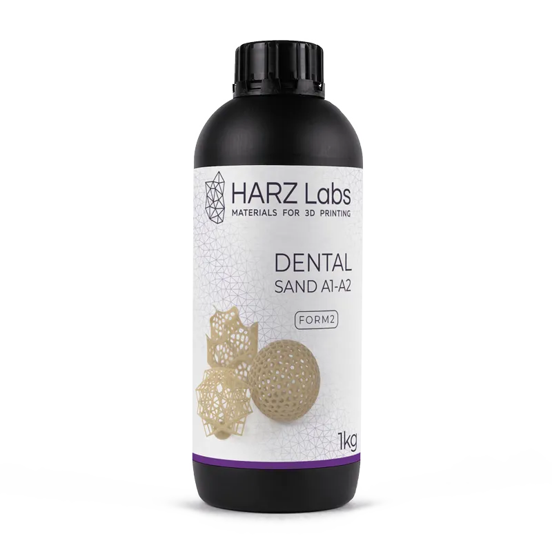 Фотополимер HARZLabs Dental Sand A1-A2 Form2, бежевый (1 кг)