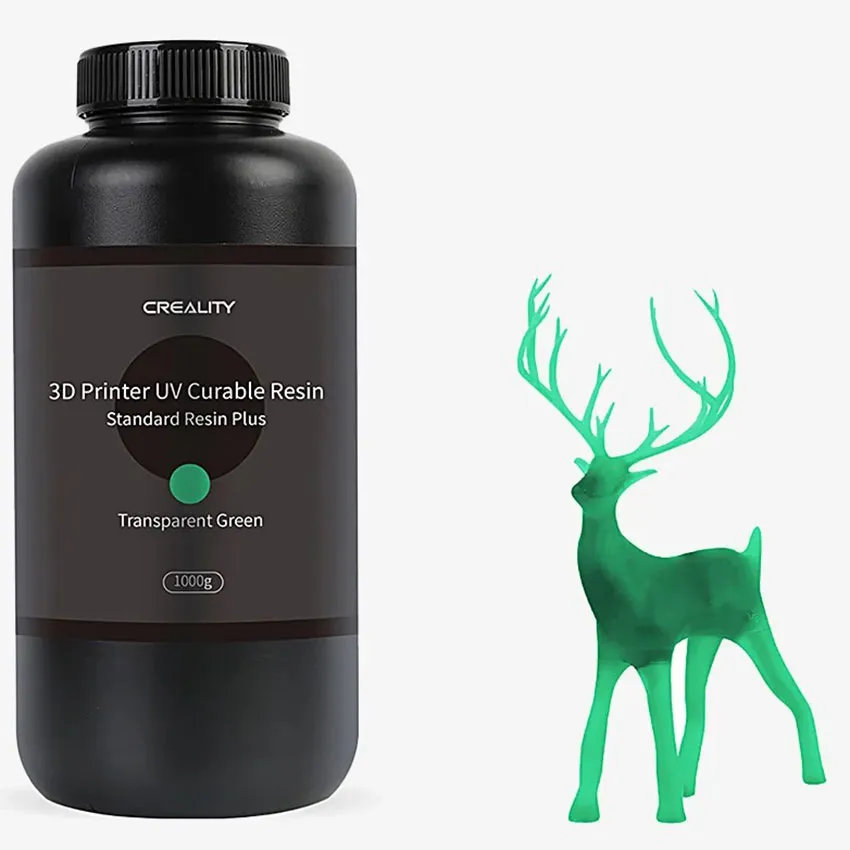 Фотополимерная смола Creality Standard Rigid LCD UV, прозрачная зеленая (1 кг)