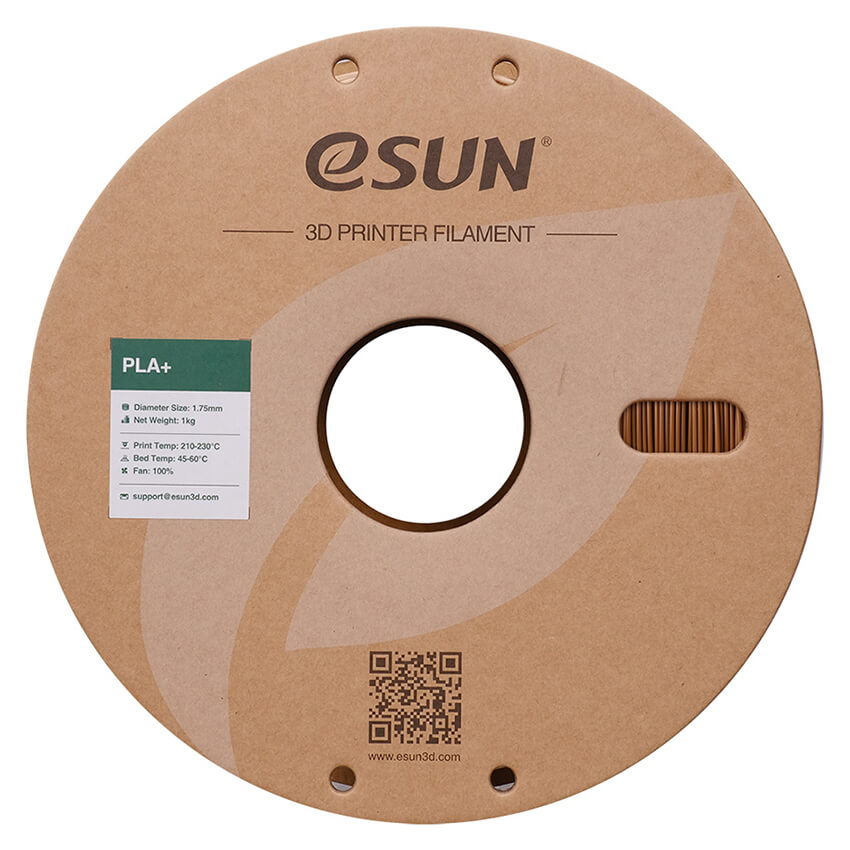 Катушка PLA+ пластика ESUN 1.75 мм 1кг., коричневая (PLA+175C1/PLA+175C1P1)