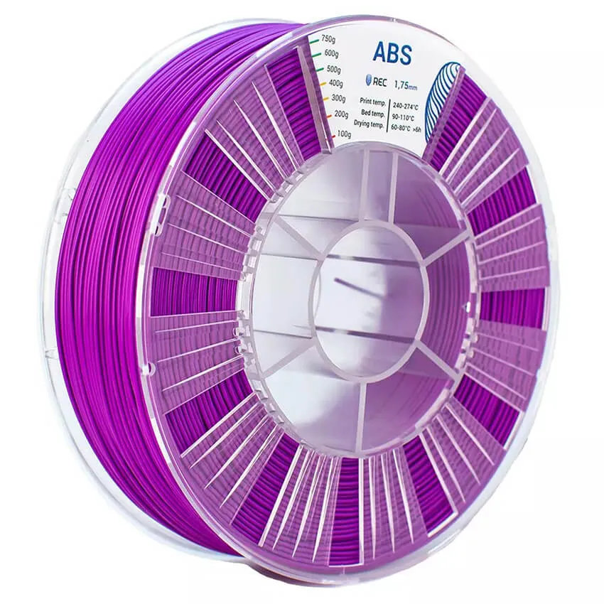 Катушка пластика REC ABS 1.75мм 0,75 кг, фиолетовая