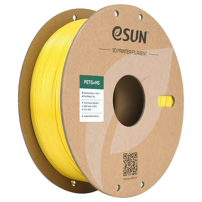 Катушка PETG+HS пластика ESUN 1.75 мм 1кг, желтая