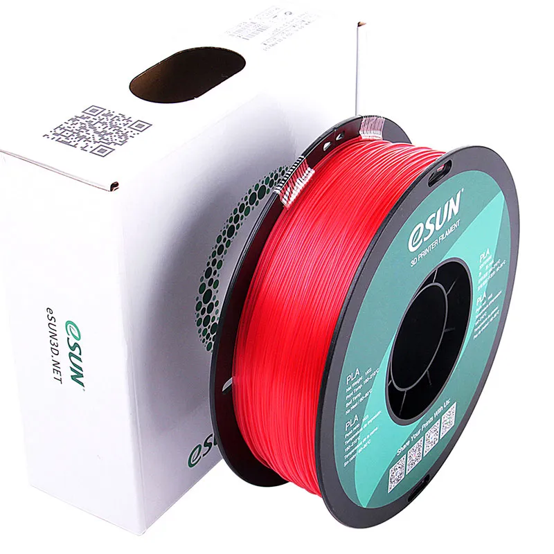 Катушка PLA-пластика ESUN 1.75 мм 1кг., прозрачно-красная