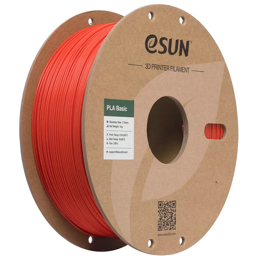 Катушка PLA-BASIC пластика ESUN 1.75 мм 1кг, красная