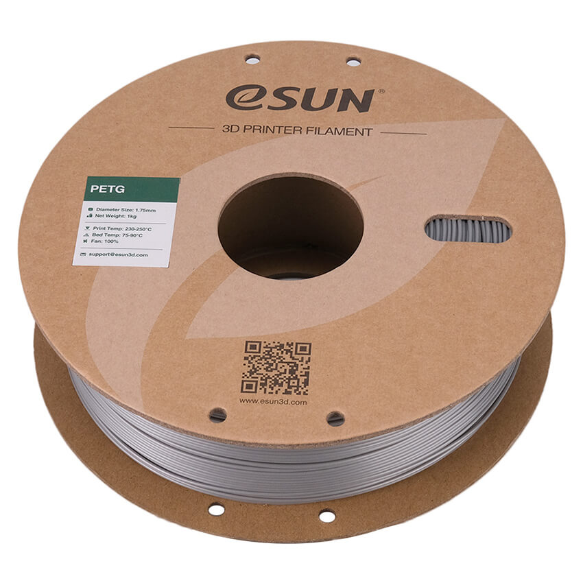 Катушка PETG-пластика ESUN 1.75 мм 1кг., серебристый (PETG175SS1/PETG175S1P1)