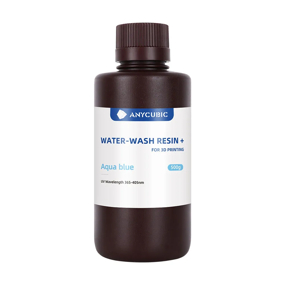 Фотополимер Anycubic Water-Wash Resin+, голубой (0,5 кг)