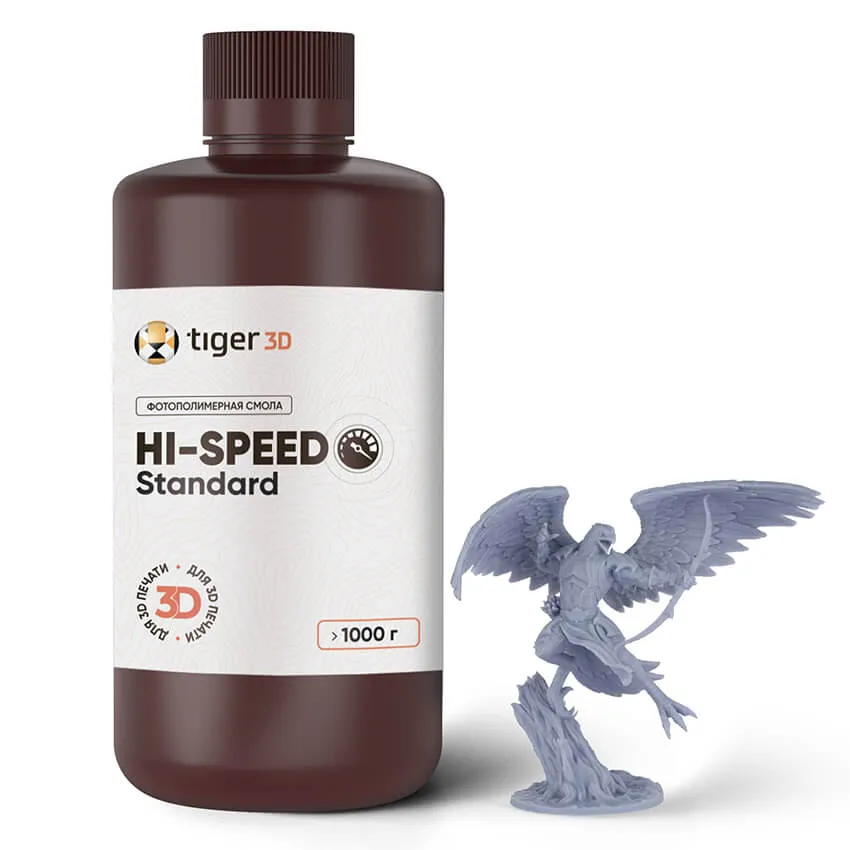 Фотополимерная смола Tiger3D Hi-Speed Standard, серая (1 кг)