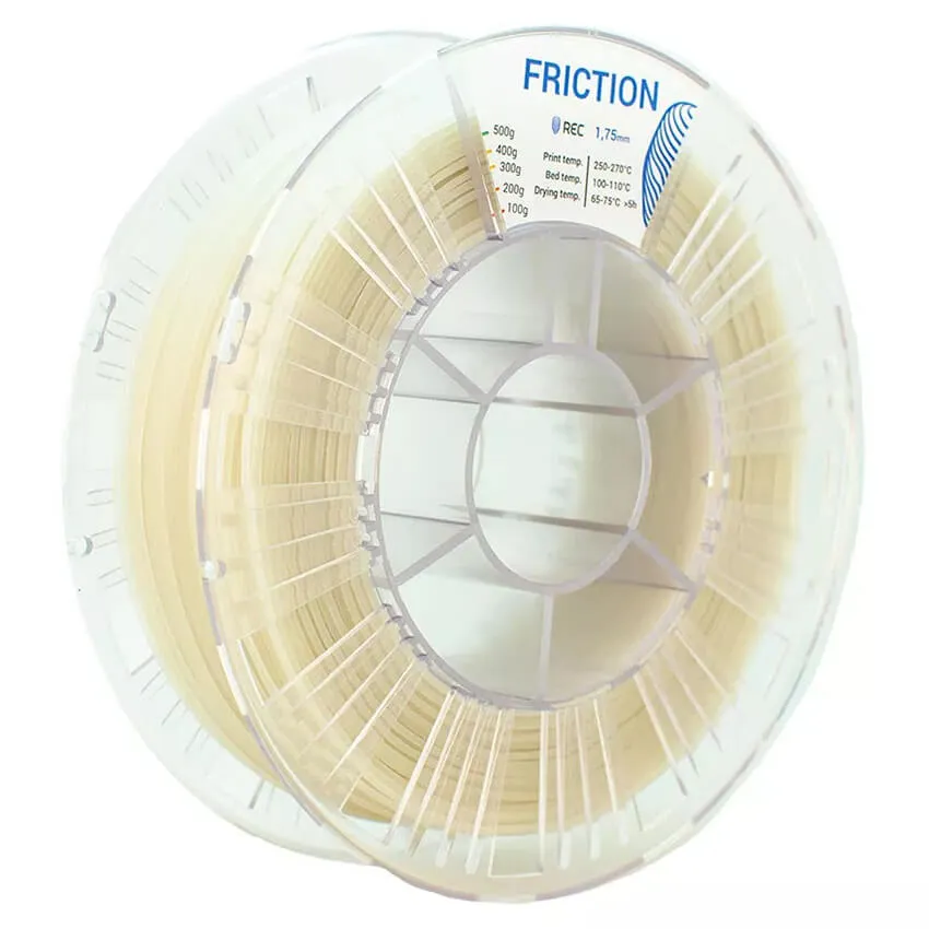 Катушка пластика REC FRICTION (PA12+GF12) 1.75мм 0,5 кг, натуральная