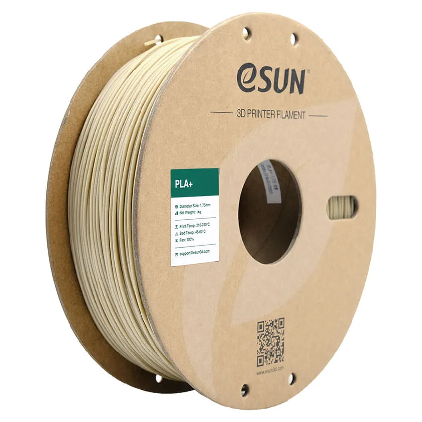 Катушка пластика PLA+ ESUN 1.75 мм 1кг., слоновая кость