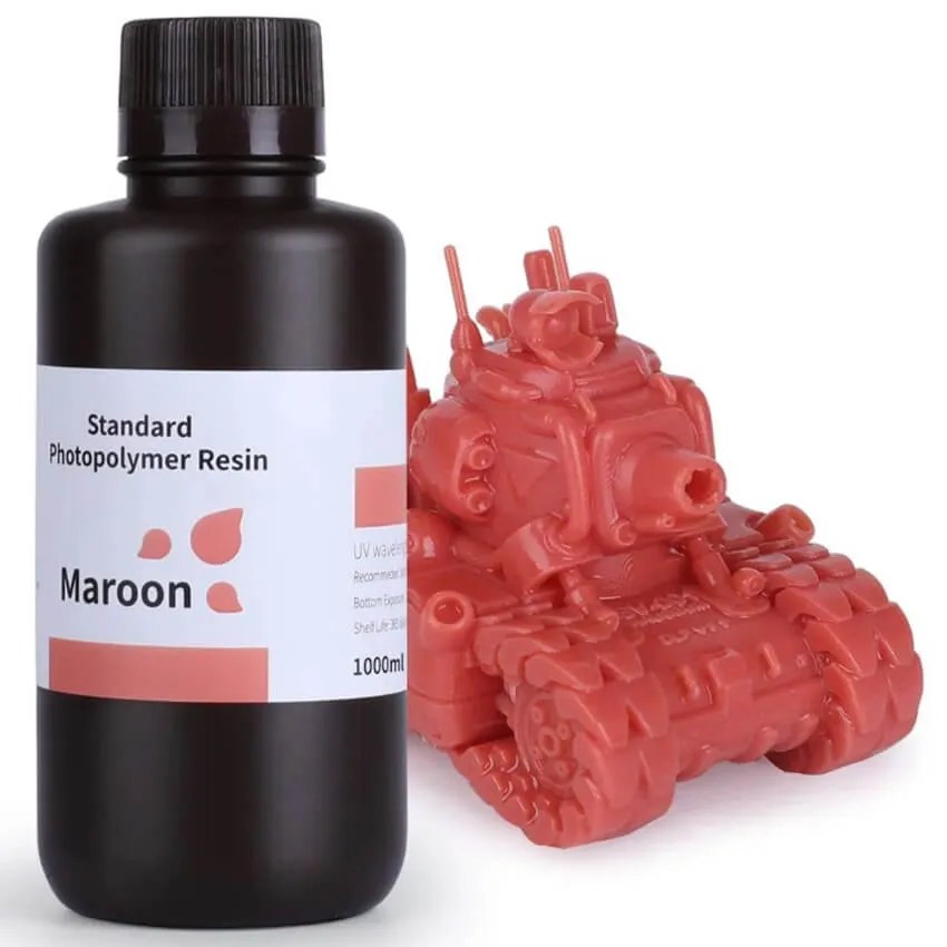 Фотополимерная смола Elegoo Standard Resin, светло-бордовая (1 кг)