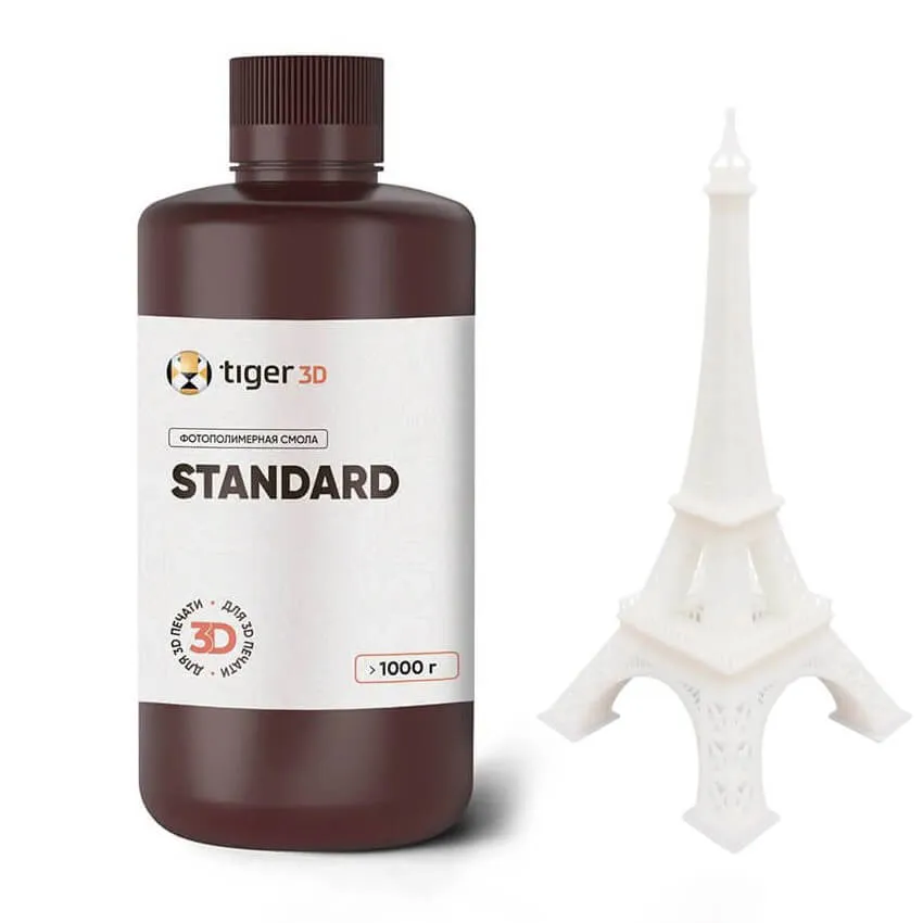 Фотополимерная смола Tiger 3D Standard Resin, белая (1 кг)