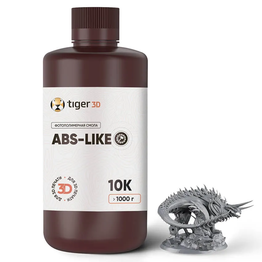 Фотополимерная смола Tiger3D ABS-Like 10K, темно-серая (1 кг)