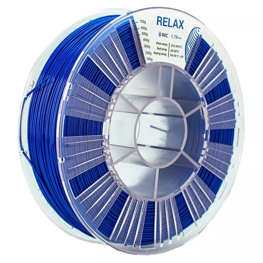 Катушка пластика REC RELAX (PETG) 1.75мм 0,75 кг, синяя